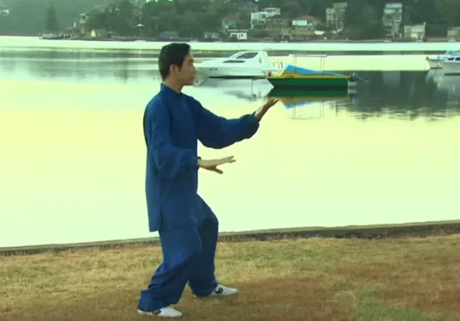 Dr Lam doing tai chi